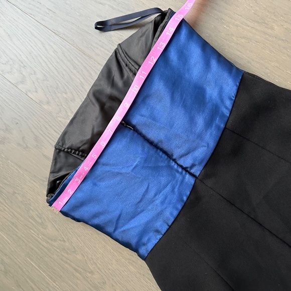 Elegant Black and Blue Strapless Dress - Picture 11 of 14